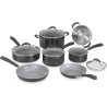 Jogo de Panelas Cuisinart 54C-11BK Antiaderente Ceramicaxt Preto - 11 Peças