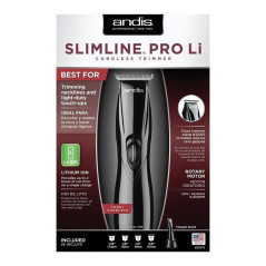ANDIS 32475 D8 SLIMLINE PRO LI CORDLESS BIVOLT BLACK *** - 32475
