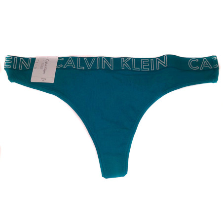Turquoise Calvin Klein Women's Panty QD3636-431 L in 95% cotton
