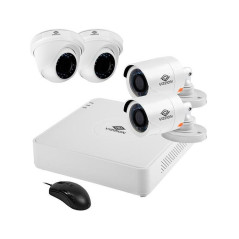 DVR Vizzion VZ-KIT0804 One Mini 8 Canais DVR VZ-08F1 com 4 Câmeras
