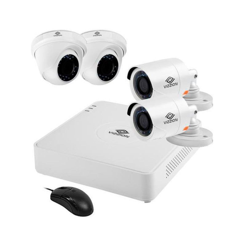 Vizzion DVR VZ-08F1 One Mini 8 Channels - Kit 4 Cameras