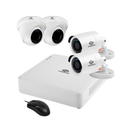 Vizzion DVR VZ-08F1 One Mini 8 Channels - Kit 4 Cameras