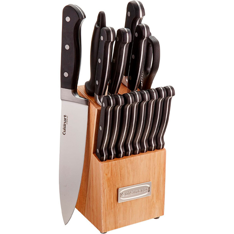 Jogo De Facas Cuisinart C77TR-16P Triple Rebite Com Faqueiro - 16 Peças
