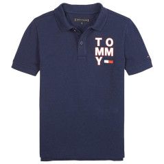 Camiseta Tommy Hilfiger Polo Infantil Masculino M/C...