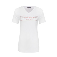 Camiseta Calvin Klein Femenina J20J207028-112 M - Blanco