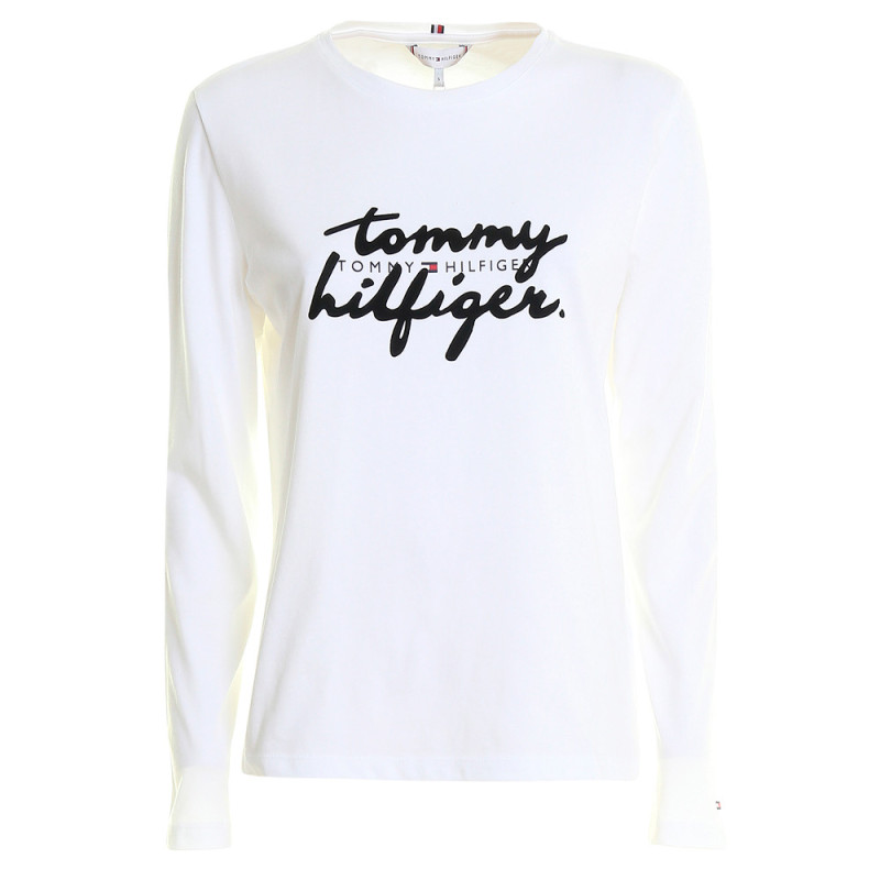 Tommy Hilfiger Women's T-Shirt WW0WW26682-YBR XS White
