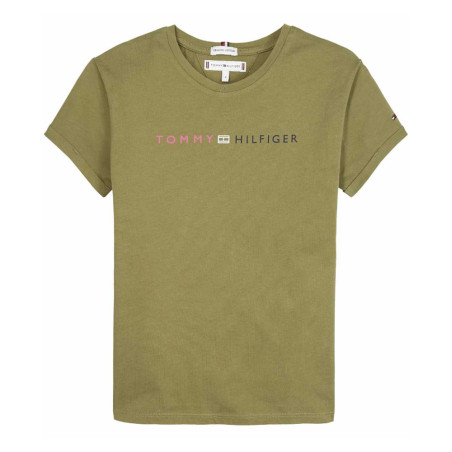 Camiseta Tommy Hilfiger Infantil Feminina M/C KG0KG04885-MRV-0 10 Martini Olive