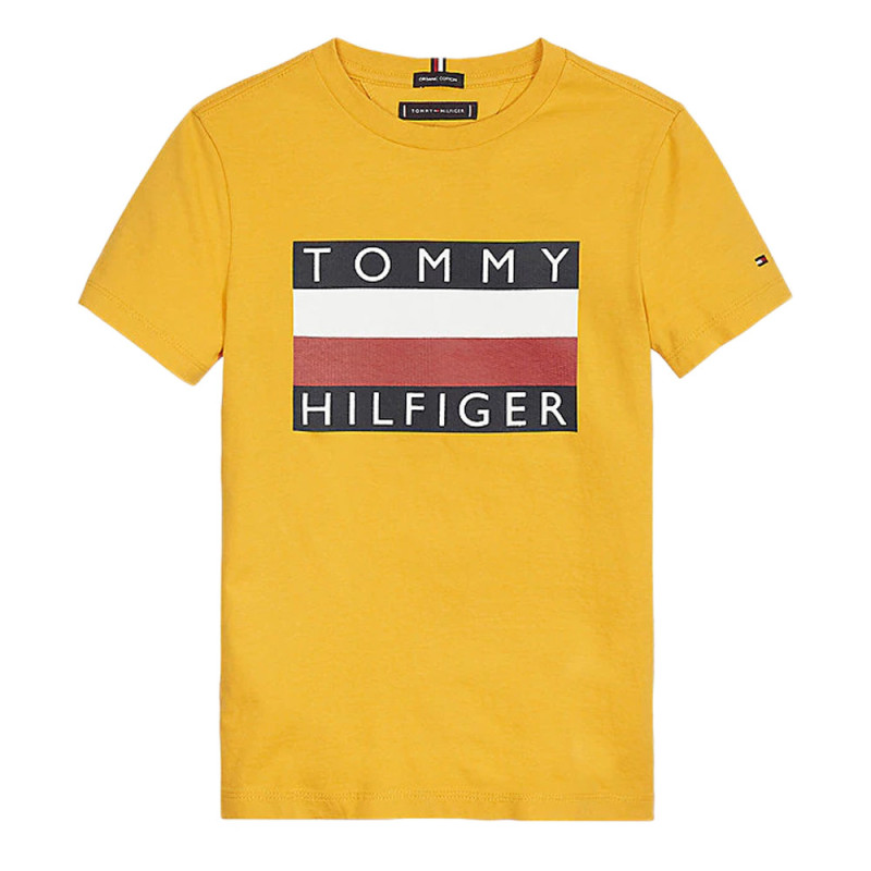 Camiseta Tommy Hilfiger Infantil Masculino  M/C KB0KB05547-ZBC-00-08 Golden Glow
