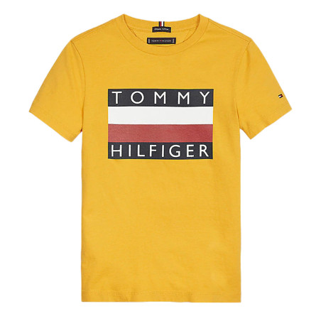 Camiseta Tommy Hilfiger Infantil Masculino  M/C KB0KB05547-ZBC-00-08 Golden Glow