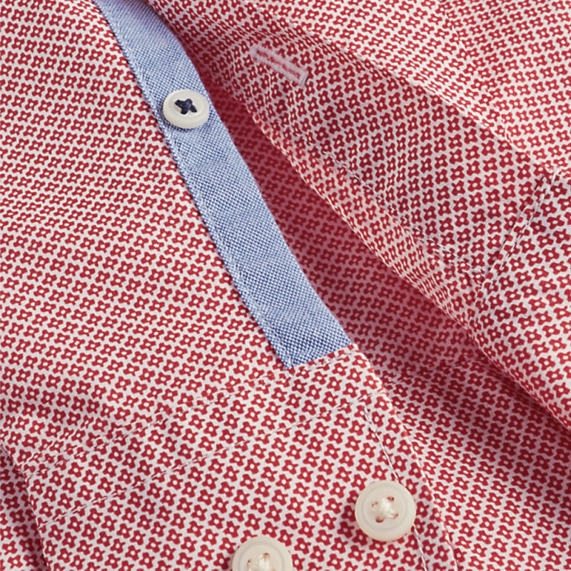 Camisa Tommy Hilfiger Masculina MW0MW12205 M Rojo / Blanco