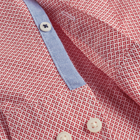 Camisa Tommy Hilfiger Masculina MW0MW12205 M Vermelho / Branco
