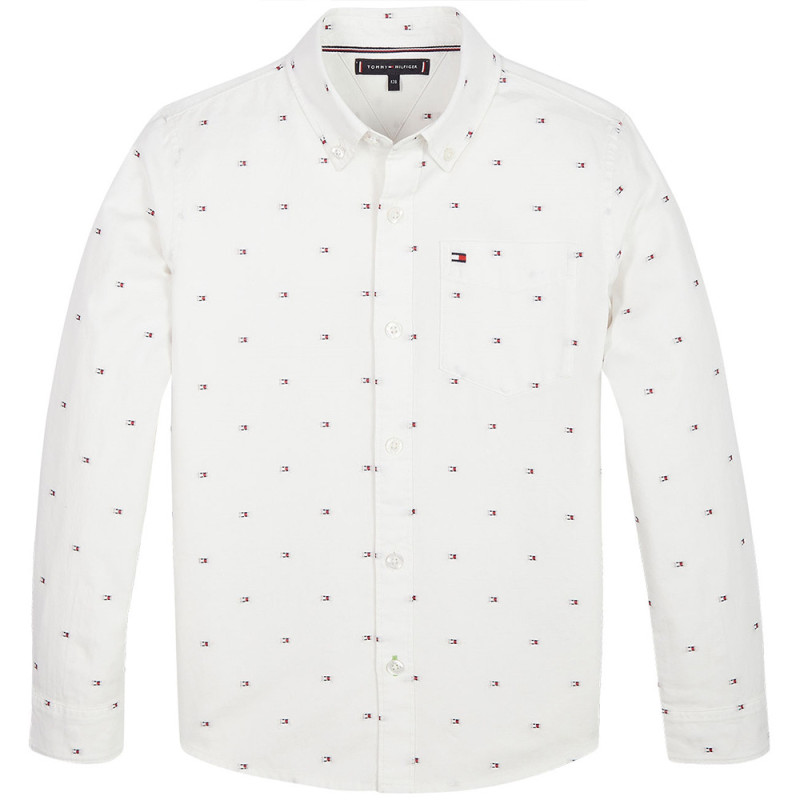 Camisa Tommy Hilfiger Infantil Masculino KB0KB05410-YAF-01 06 - Bright White