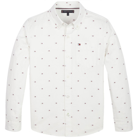 Camisa Tommy Hilfiger Infantil Masculino KB0KB05410-YAF-01 06 - Bright White
