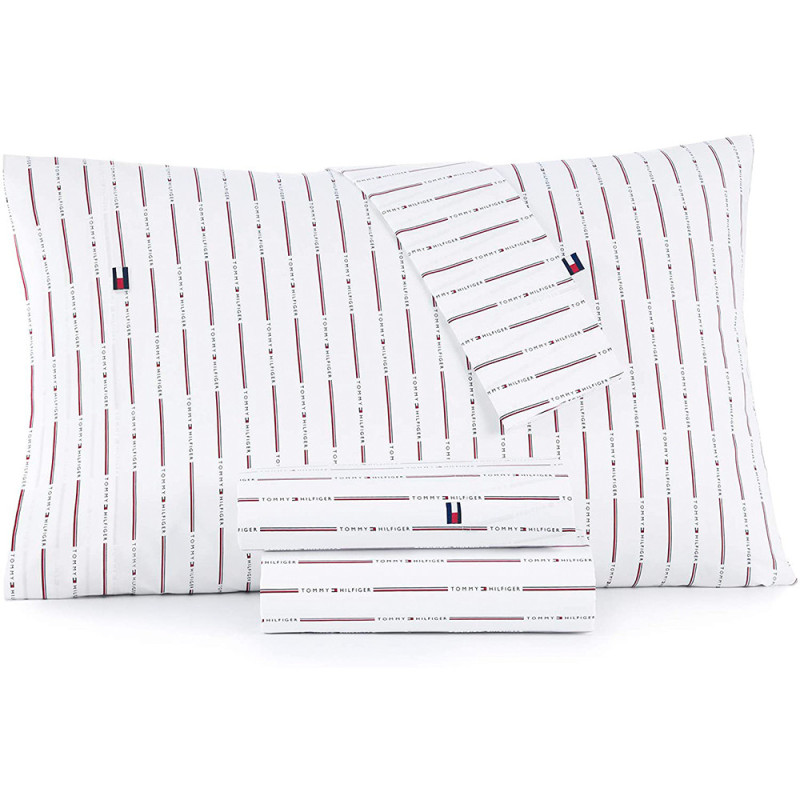 Jogo De Lençol Tommy Hilfiger 10T0297-FU-W1-100-001 Full - White