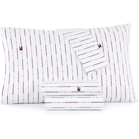 Jogo De Lençol Tommy Hilfiger 10T0297-FU-W1-100-001 Full - White
