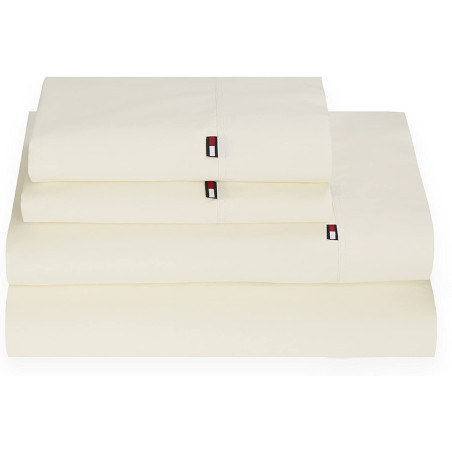 Jogo De Lençol Tommy Hilfiger 10T1440-TW-W1-138-009 Twin Marshmellow