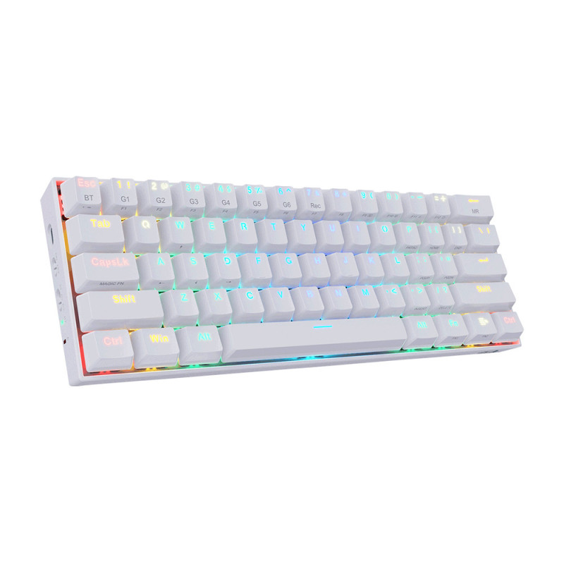 Teclado Gamer Mecânico  Redragon Draconic K530 RGB USB-C Inglês - Branco K530W-RGB