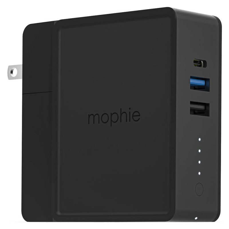 Powerstation Hub Mophie - Bateria de 6.000mah - Carregamento Sem Fio Qi-Enabled - 18W 2 USB-A /1 USB-C - 401102474