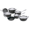 Jogo De Panelas Cuisinart GG-12 Antiaderente Ceramica Greengourmet Eco Preto 12 Peças
