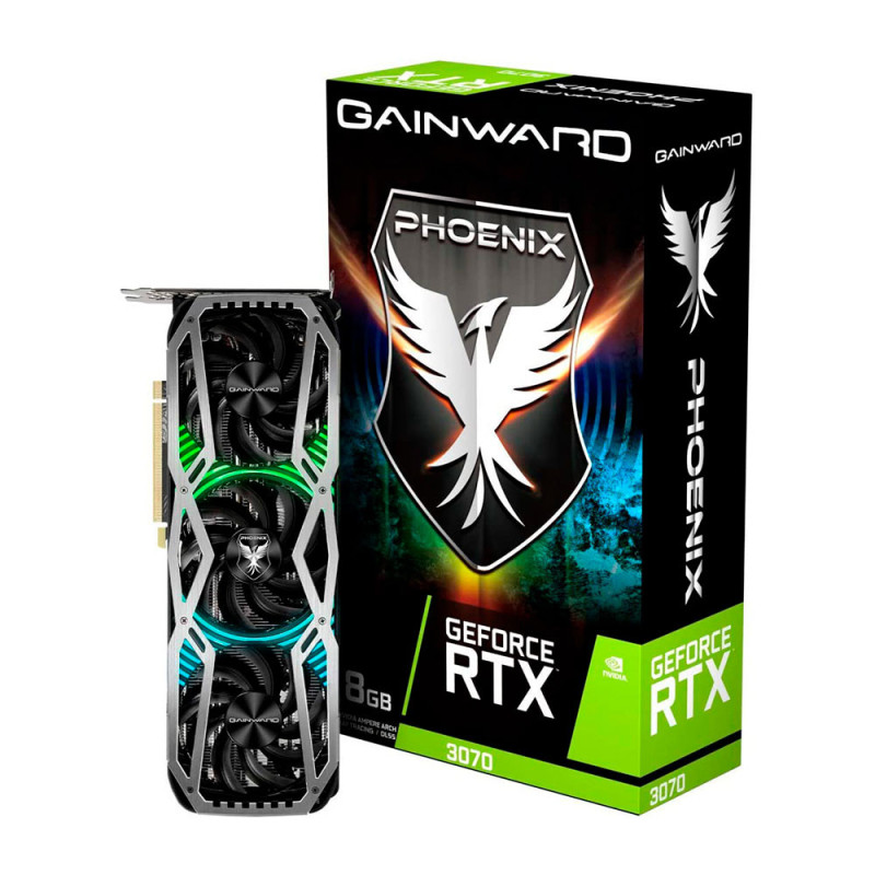 Placa de Vídeo GAINWARD GeForce RTX3070 Phoenix 8GB GDDR6 VGA PCIX 256BIT 3-DP HDMI V1 - NE63070019P2-1041X