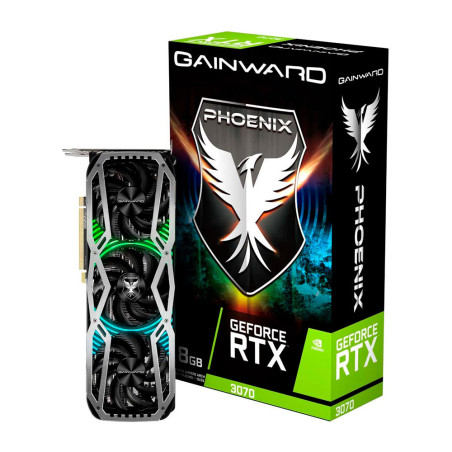 Placa de Vídeo GAINWARD GeForce RTX3070 Phoenix 8GB GDDR6 VGA PCIX 256BIT 3-DP HDMI V1 - NE63070019P2-1041X