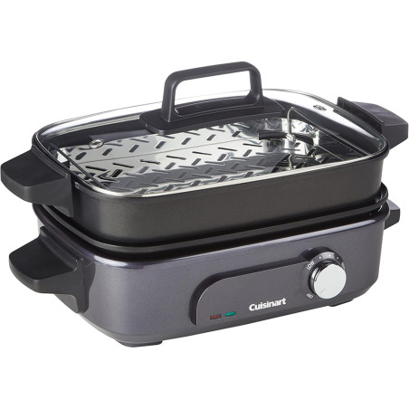 Grill Multicooker Cuisinart com Panela a Vapor 220V - GRMC3E-DI