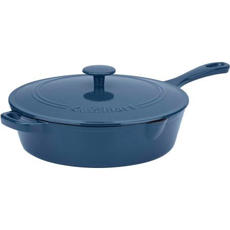Panela Cuisinart Ferro Fundido Porcelana 4L 25CM Indução Azul - CI45-30BG