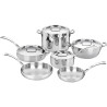 Jogo De Panelas Cuisinart FCT-10 Classicas Francesas Indução Inox - 10 Peças
