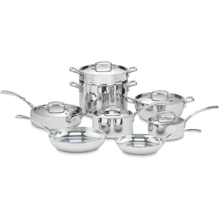 Jogo de Panelas Cuisinart FCT-13 Classicas Francesas Indução Inox - 13 Peças