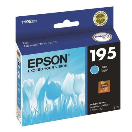 Cartucho de Tinta Epson T195 3ML Ciano - T195220-AL