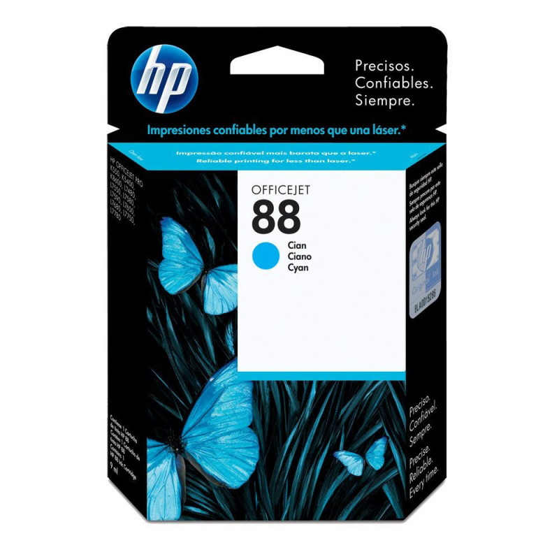 HP 88 Cyan 13 ml Cartridge - C9386A - 860 pages Vivera