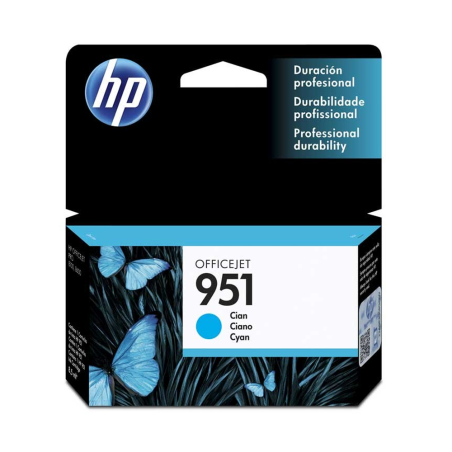 Cartucho HP 951 Cian 8.5ML - CN050AL - Rend. aprox. 700 págs