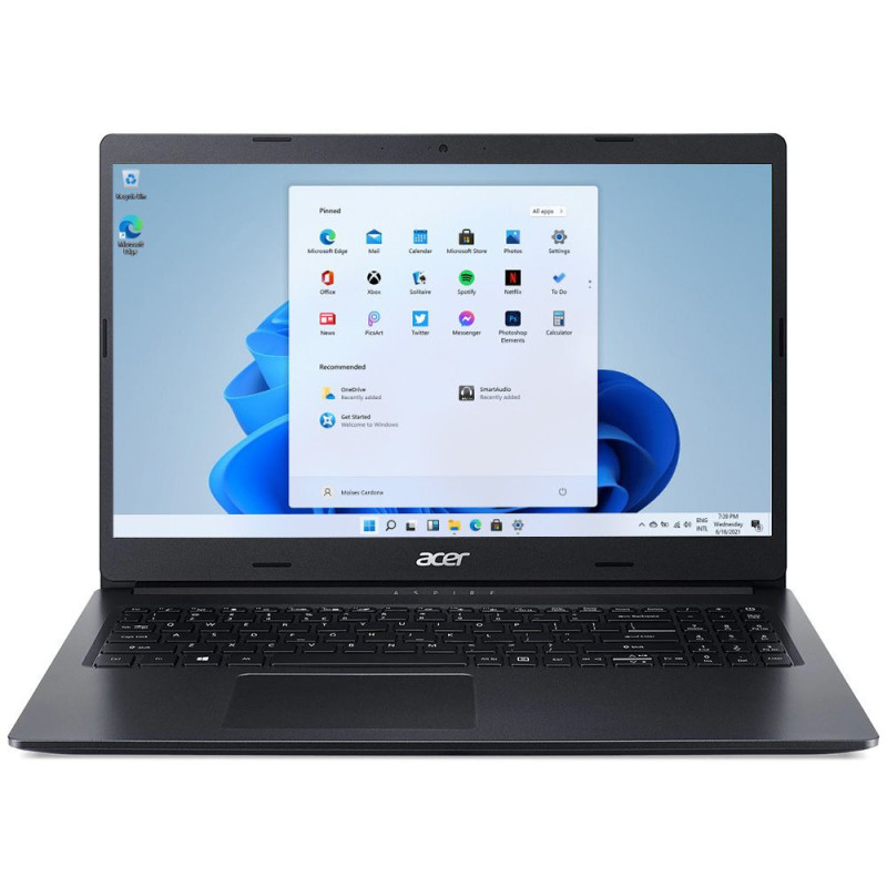 Notebook Acer A315-34-C0WF CEL.N4020/4 GB/128 GB PCIe NVME/15.6/W11HS Espanhol Preto - NX.HE3AL.00Z