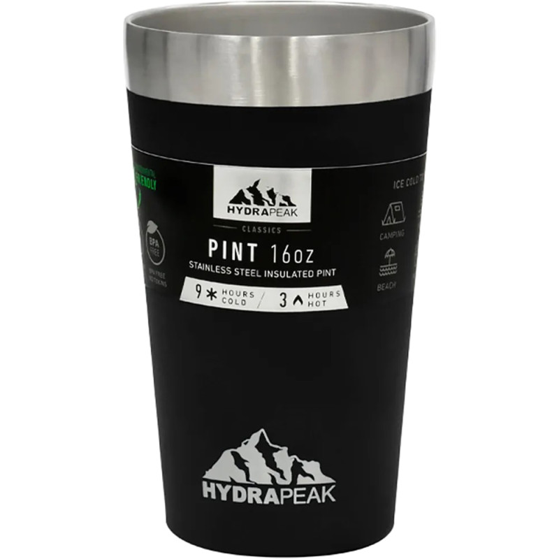 Vaso térmico Hydrapeak HP-PINT-16-BLACK 473ML - Negro