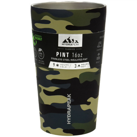 Camo Keep drinks hot or cold with the Hydrapeak Thermal Tumbler