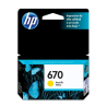 Cartucho HP 670 Yellow 3.5 ML - Amarelo original para Deskjet