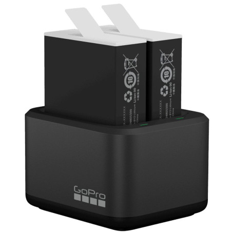 Carregador Duplo de Bateria GoPro + 2 Baterias Enduro para HERO 9, 10 e 11 Black - ADDBD-211