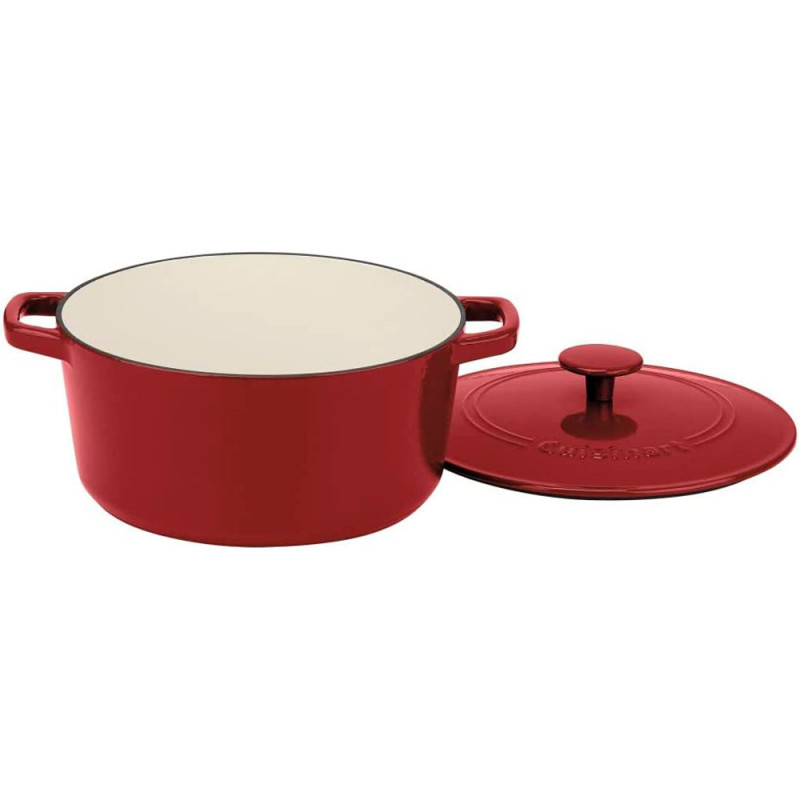 Caçarola Cuisinart CI630-20CR Ferro Fundido Esmaltado 3L - Vermelha