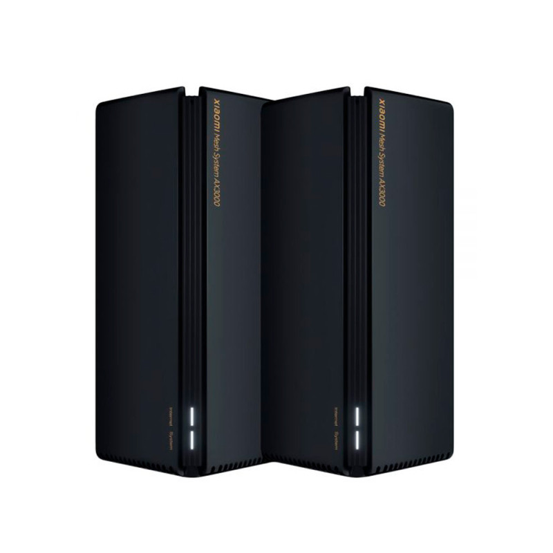 Roteador Wireless Xiaomi Mesh System AX3000 (2-PACK) Dual Band 576 + 2402 Mbps Bivolt - Preto 33592 DVB4287GL RA82