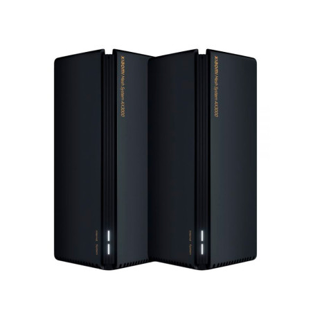 Roteador Wireless Xiaomi Mesh System AX3000 (2-PACK) Dual Band 576 + 2402 Mbps Bivolt - Preto 33592 DVB4287GL RA82