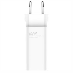 Carregador Xiaomi Mi 65W GaN USB/USB-C Bivolt - Branco EU...
