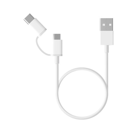 Cabo Xiaomi MI 1.0M 2-IN-1 USB Micro USB/USB-C - 15303-SJV4082TY-SJX02ZM
