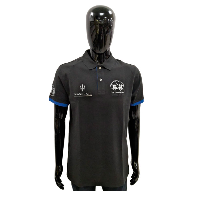 Camiseta La Martina Polo Masculino S.EQ.MASERATI 03 Preto
