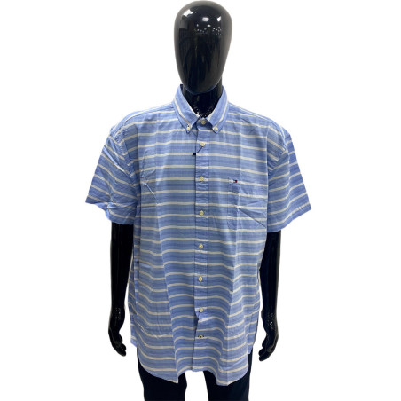 Tommy Hilfiger Men's Shirt 08578A4045-472 Azul Branco M