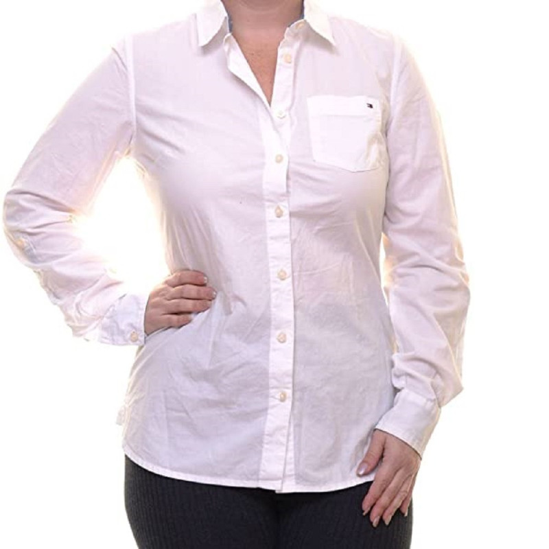 Camisa Tommy Hilfiger Feminina 1A67662955-100 - Branco