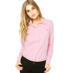Camisa Tommy Hilfiger Feminina 1A67662955-685 LG Rosa Bebe