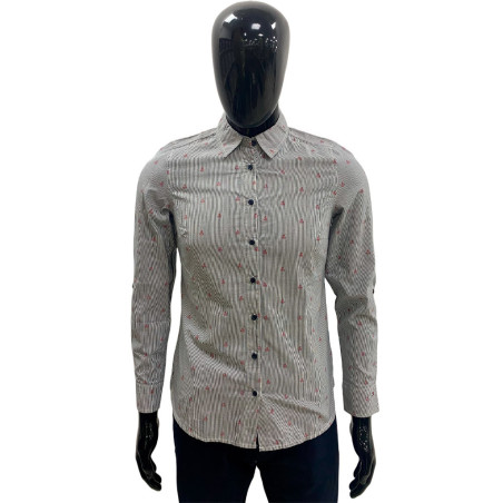 Camisa Tommy Hilfiger Feminina 1A77665034-410 S - Cinza