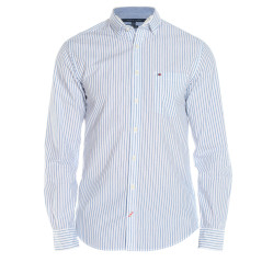Tommy Hilfiger Men's Shirt MW0MW01065-904 M Blue White
