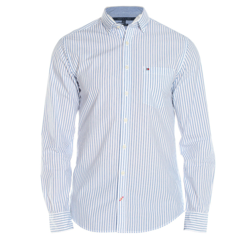 Camisa Tommy Hilfiger Masculino MW0MW01065-904 M Azul Branco