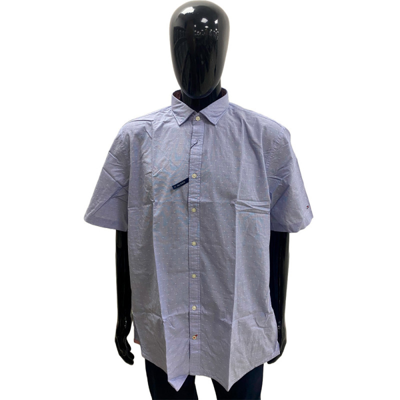 Camisa Tommy Hilfiger Masculino M - MW0MW01556-474 Cinza Azul